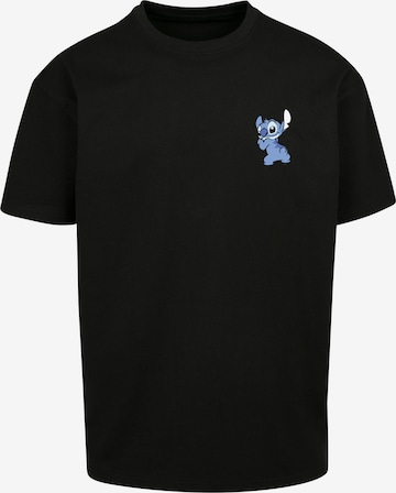 T-Shirt 'Disney Lilo And Stitch Stitch' F4NT4STIC en noir : devant