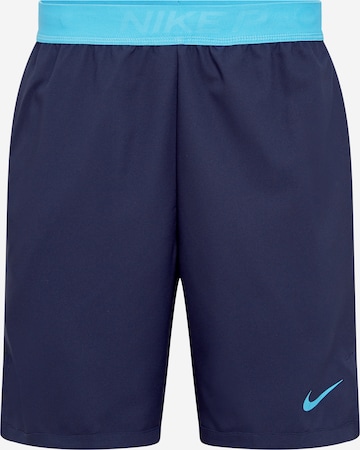 NIKE Štandardný strih Športové nohavice 'Flex Vent Max 3.0' - Modrá: predná strana
