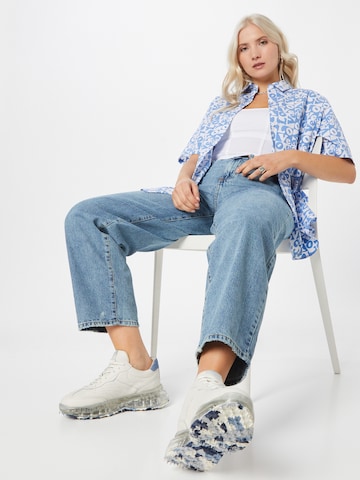 Urban Classics Wide Leg Jeans '90´S' i blå