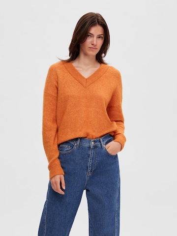 SELECTED FEMME Sweater 'Maline' in Orange