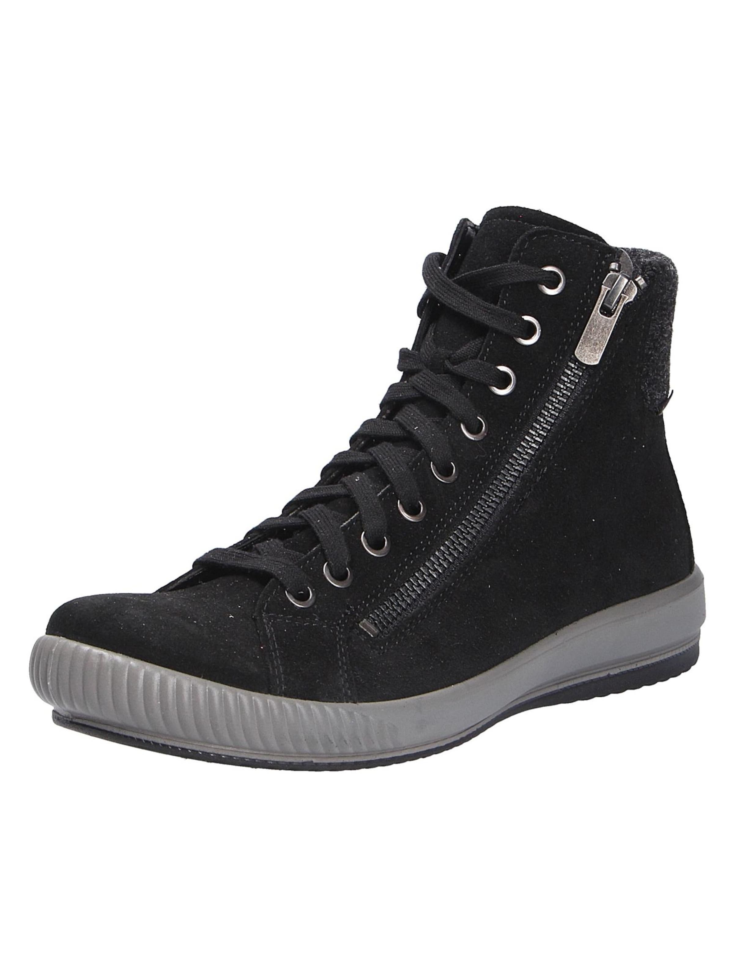 Legero Lace-Up Boots in Black: front