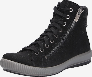 Legero Lace-Up Boots in Black: front