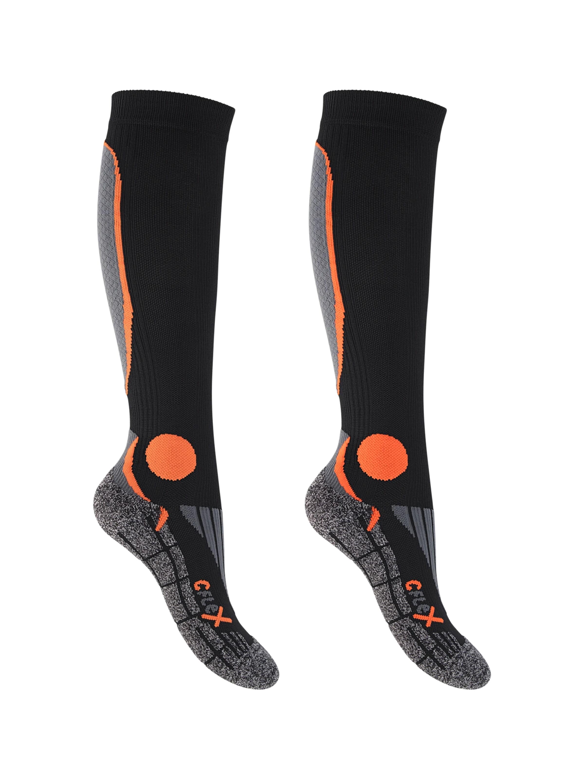cflex Athletic Socks 'Performance' in Orange: front