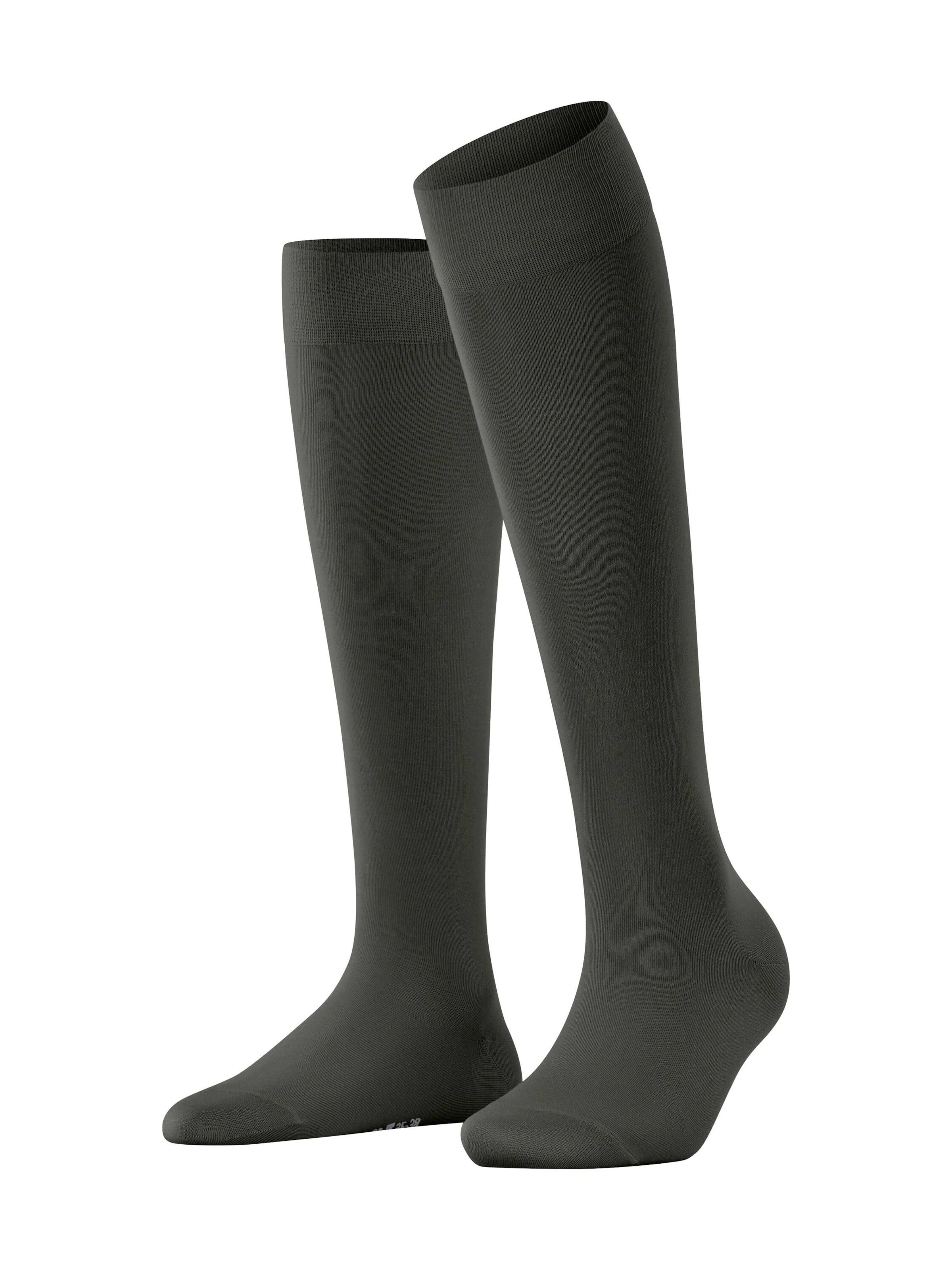 FALKE Kniestrümpfe 'Cotton Touch'‌‌‌‌‌‌‌‌‌‌ in Grün: Vorderseite