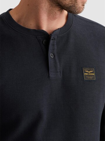 PME Legend Regular fit Overhemd 'Henley T-shirt with long sleeves' in Blauw