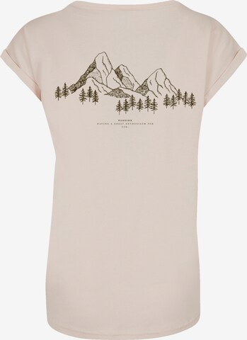 T-shirt 'Mountain Berge' F4NT4STIC en beige