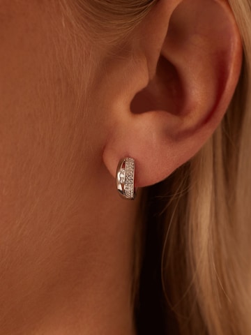 Boucles d'oreilles Lucardi en argent : devant