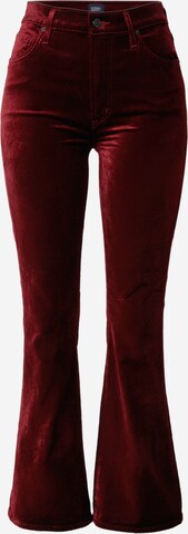 Citizens of Humanity Flared Trousers 'Lilah' in Red: front