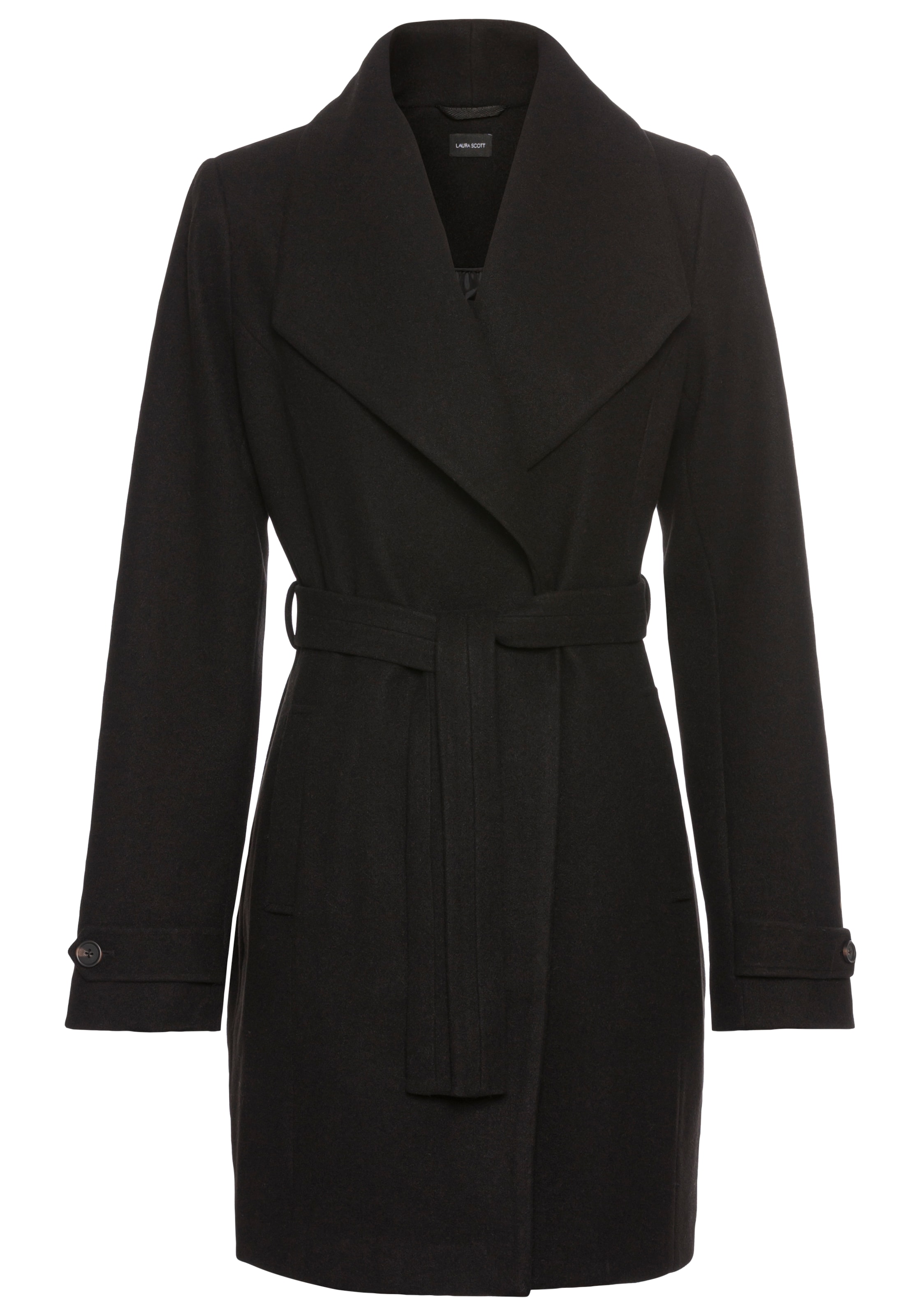 LAURA SCOTT Mantel in Schwarz: Vorderseite