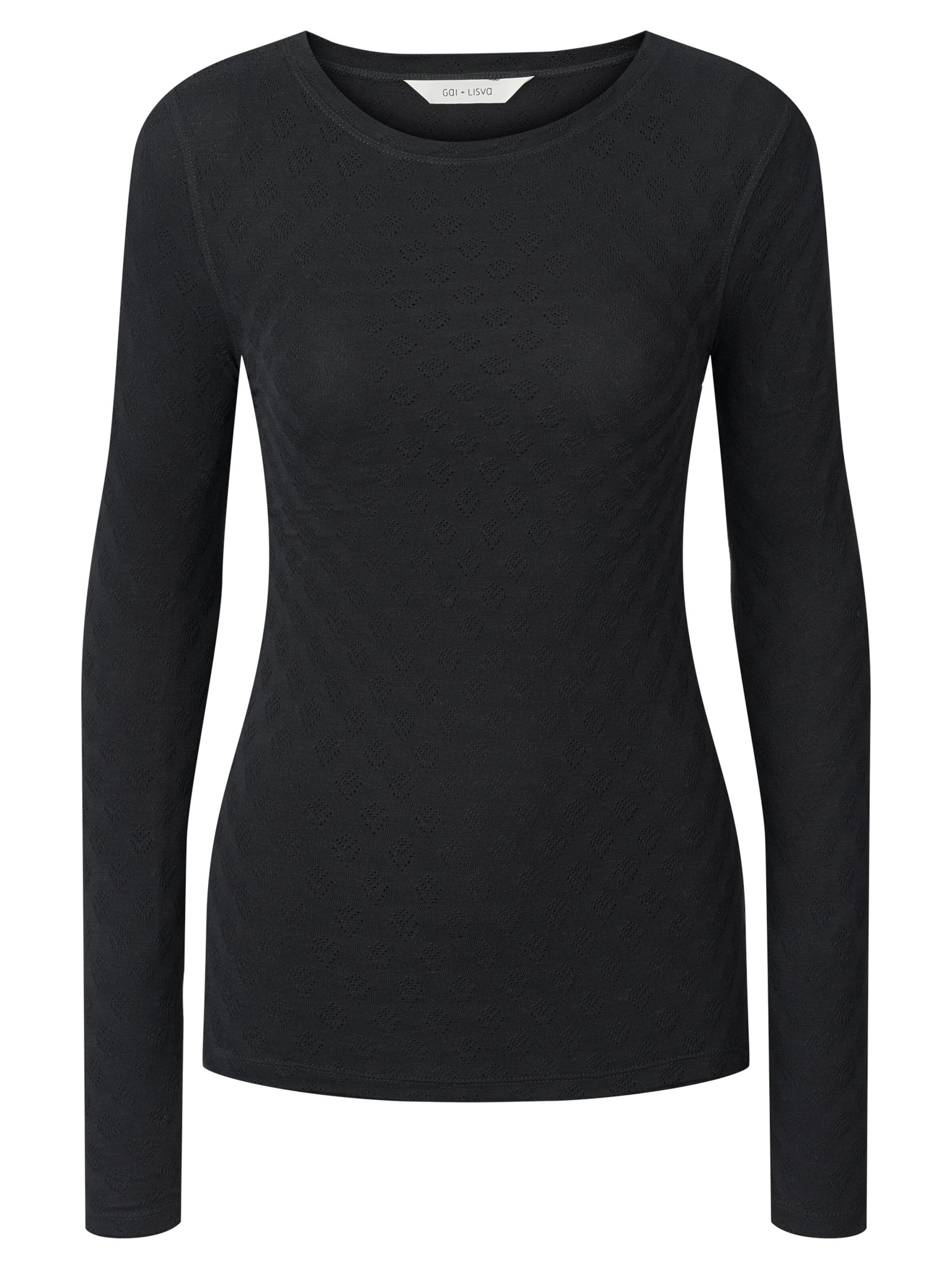 Top 'Fermi' di Gai+Lisva in nero: frontale