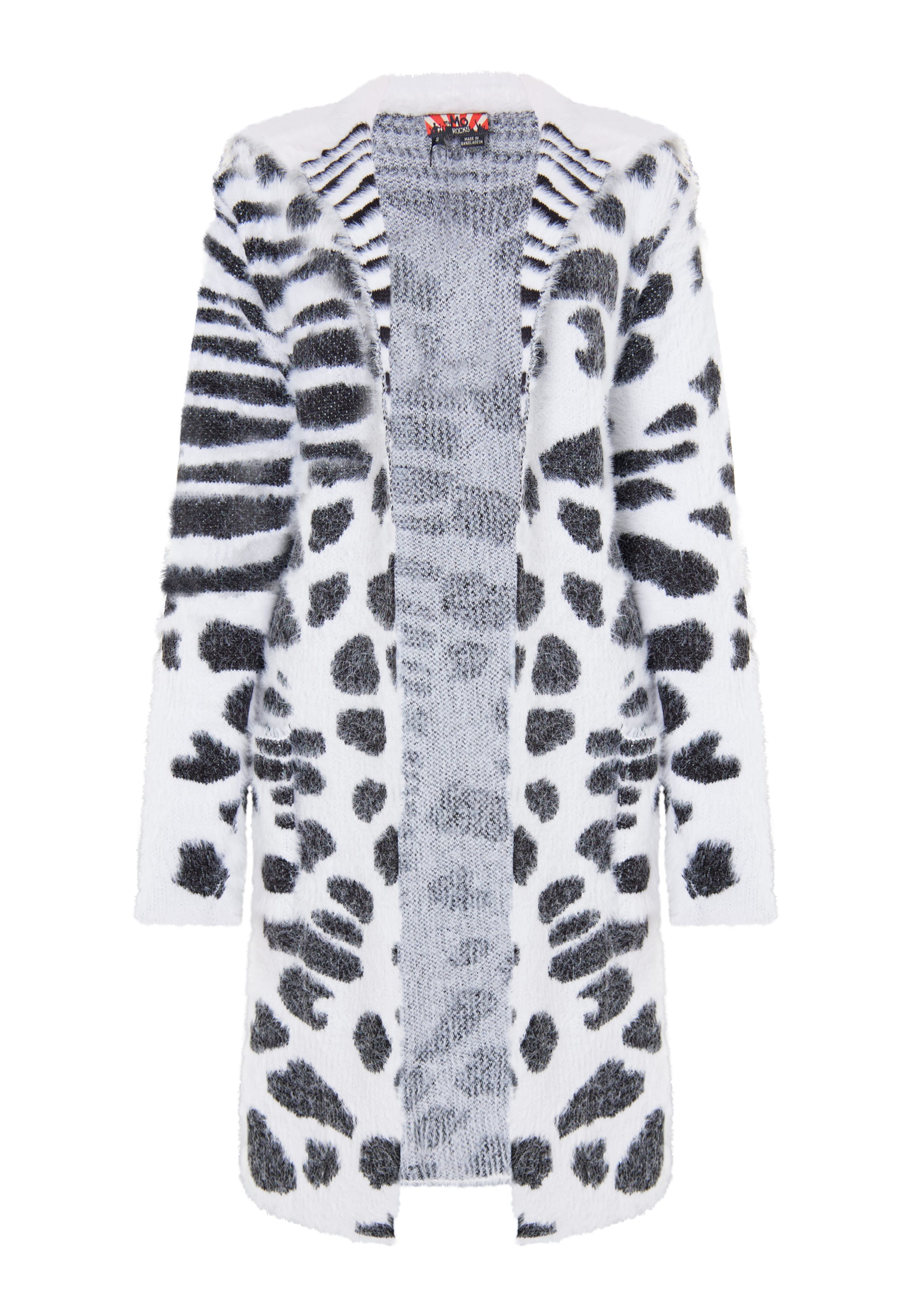 myMo ROCKS Kardigán '' - Biela: predná strana
