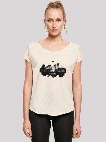 F4NT4STIC Shirt 'Cities Collection - Berlin skyline' in Beige: voorkant