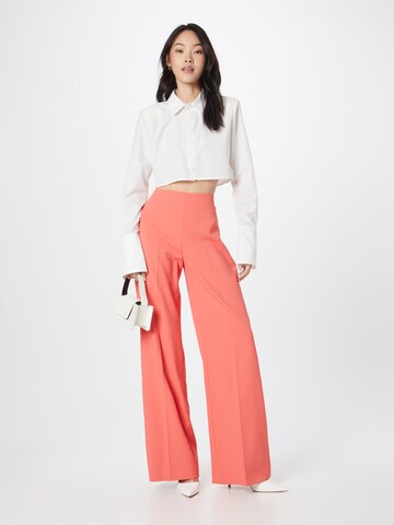 DRYKORN Wide leg Trousers with creases 'Before' in Pink