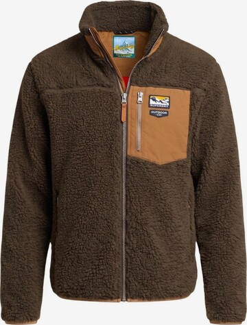Superdry - Chaqueta polar 'Mountain Full Zip Fleece SDM2014575A' en verde: frente