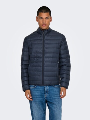 Only & Sons Between-Season Jacket 'ONSGAVIN' in Blue: front
