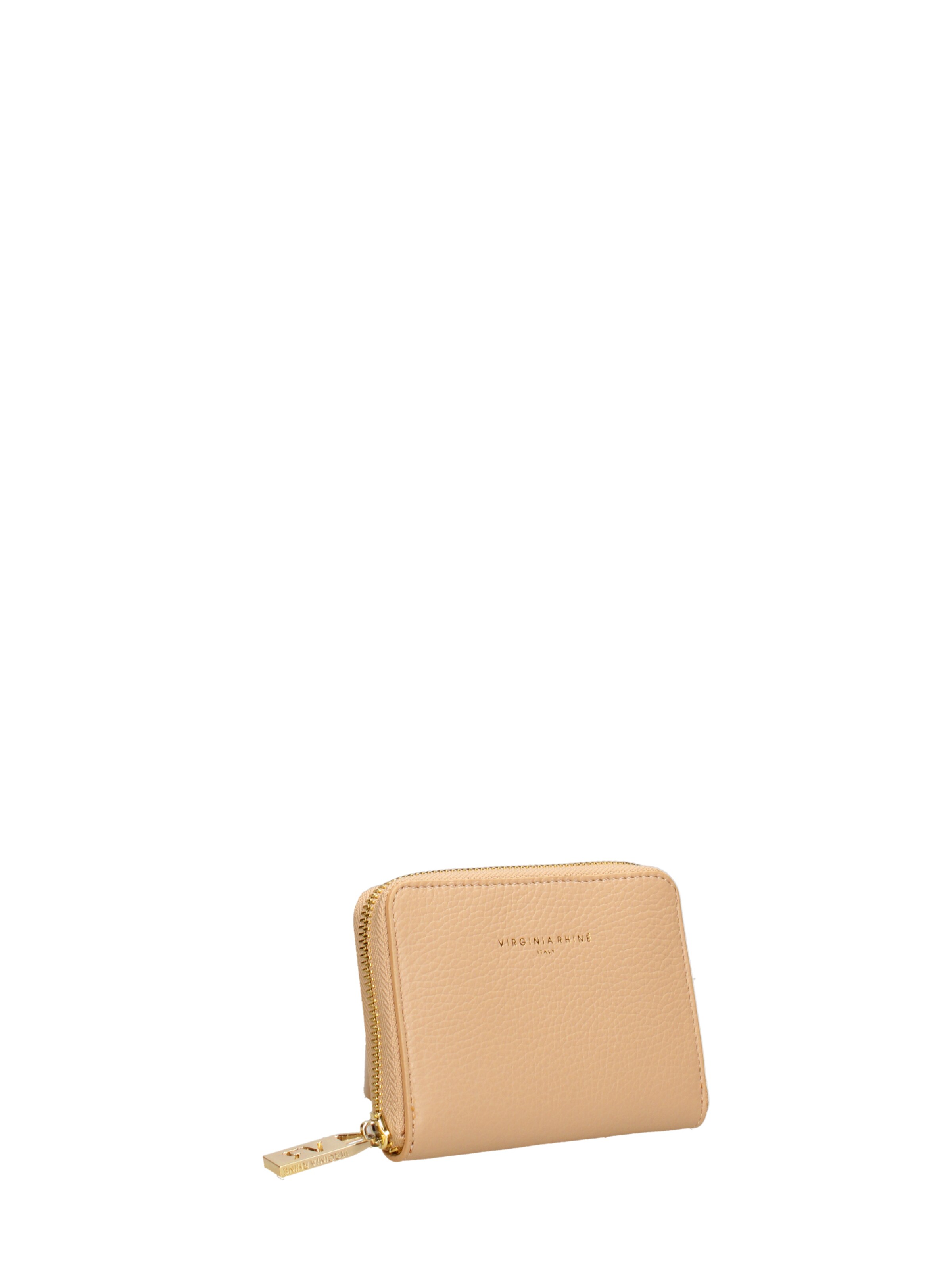 Portamonete 'Portafoglio donna pelle dollaro Made in Italy - Chiusura zip' di Virginia Rhinè in beige