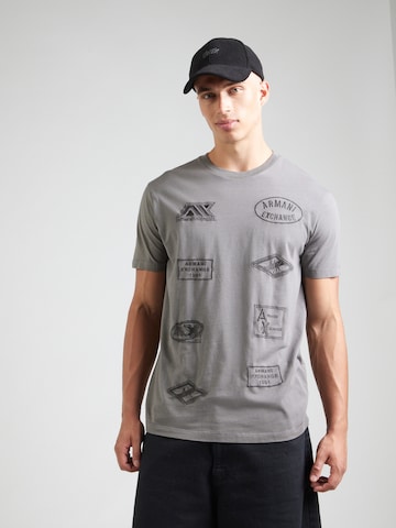 ARMANI EXCHANGE - Camiseta en gris: frente