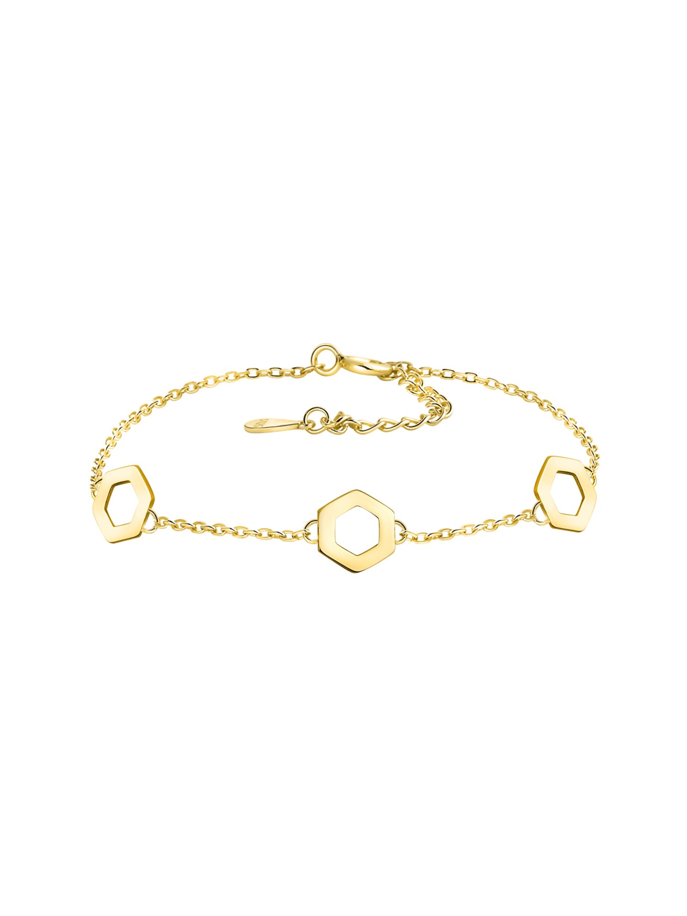 Sofia Milani Armband 'Hexagon'‌‌‌‌‌‌‌‌‌‌ in Gold: Vorderseite