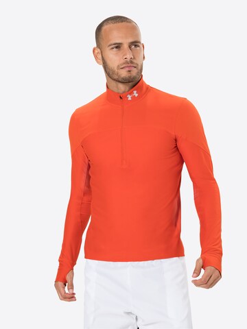 Coupe regular T-Shirt fonctionnel 'Qualifier' UNDER ARMOUR en orange : devant