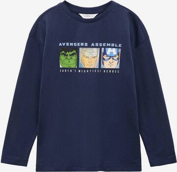 T-Shirt 'Heroes' MANGO KIDS en bleu : devant