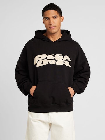 Pegador Sweatshirt 'DREW' in Zwart: voorkant