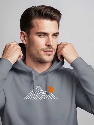 Neverless Sweatshirt 'Lineart Berge' in Grey