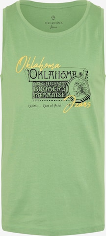 Oklahoma Jeans Tank Top ' aus Jersey ' in Grün: predná strana