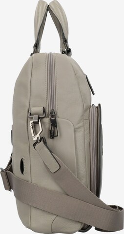 Piquadro Akron Laptoptasche Leder 33 cm Laptopfach in Grau