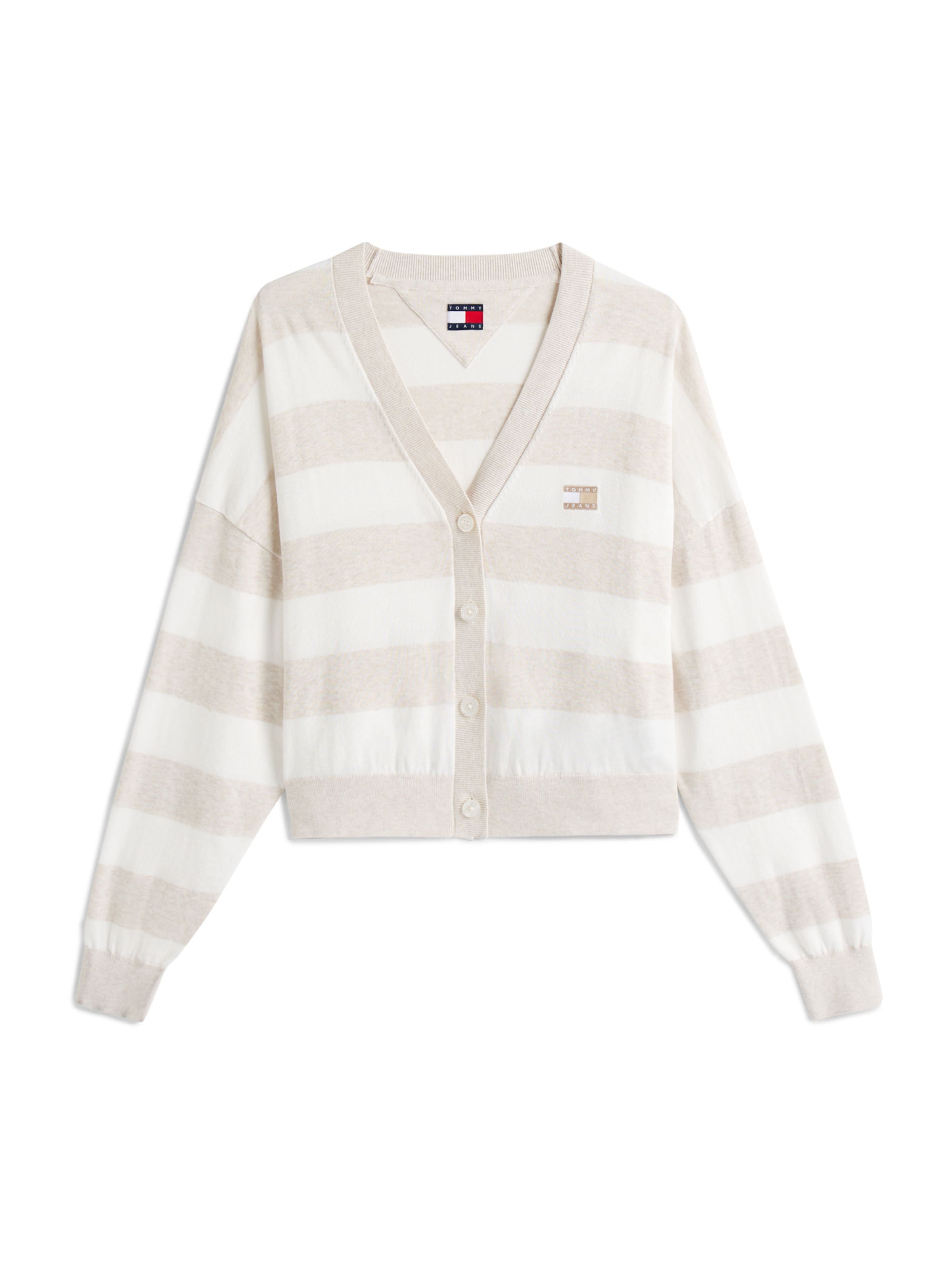 smėlio Tommy Jeans Kardiganas: priekis