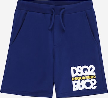 Regular Pantaloni de la DSQUARED2 pe albastru: față