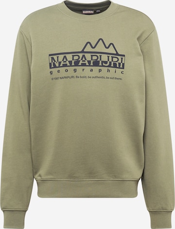 NAPAPIJRI Sweatshirt 'B-FABER' i grön: framsida