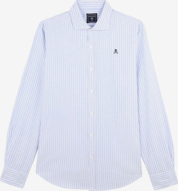 Scalpers Regular fit Overhemd 'Oxford Peach' in Blauw: voorkant