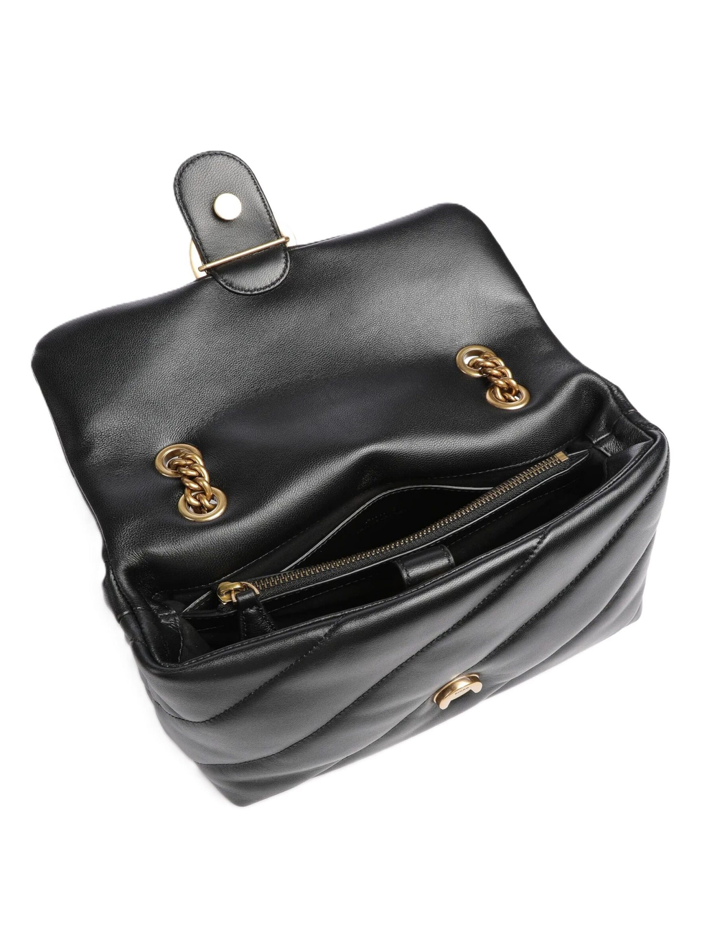 Borsa a spalla '100038 A0F2' di PINKO in nero
