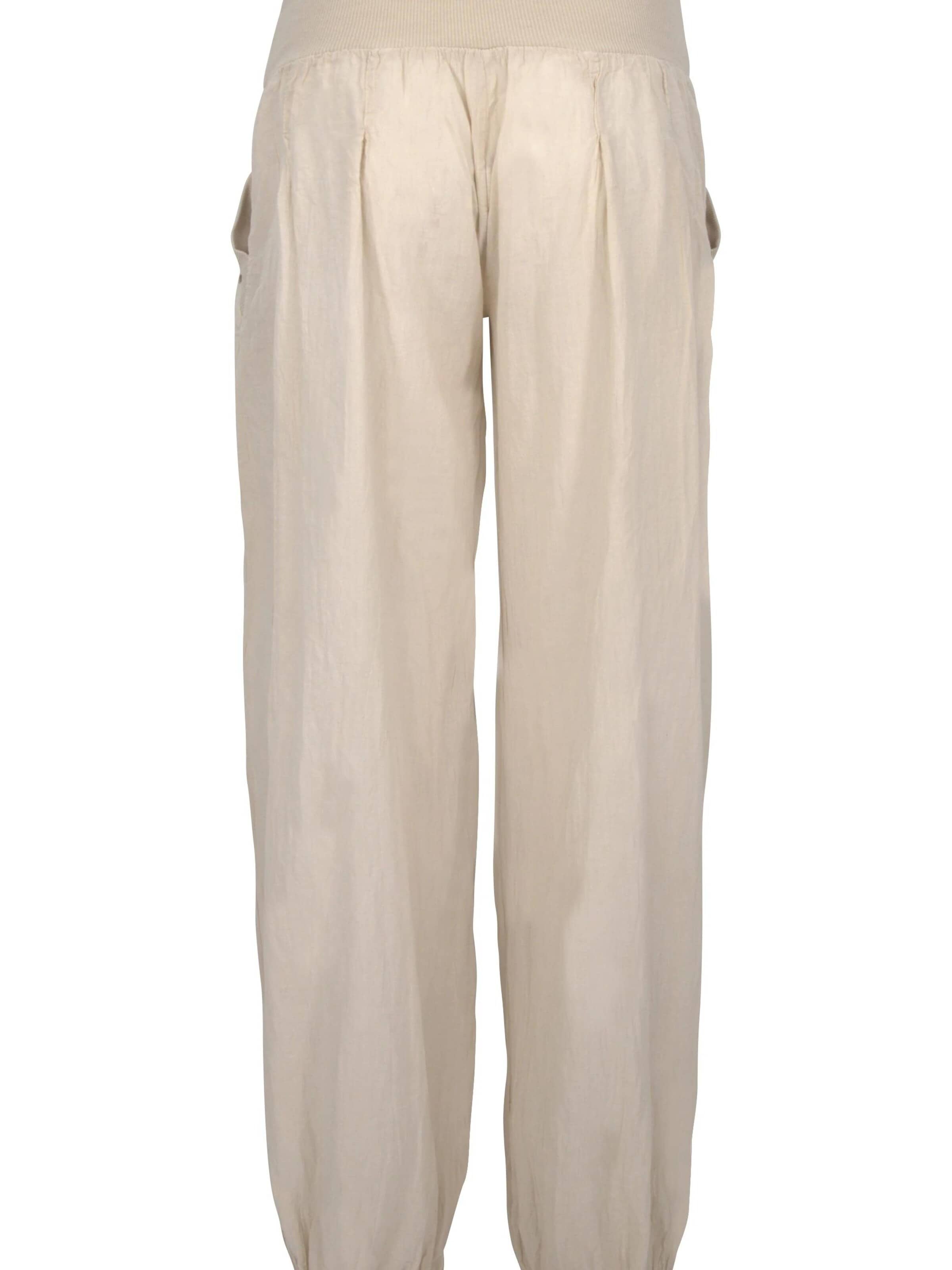 malito more than fashion Harem Pants in Beige: front