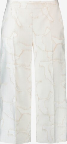 TAIFUN Wide leg Pleated Pants in White: front