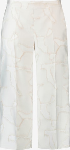 TAIFUN Wide leg Pleated Pants in White: front