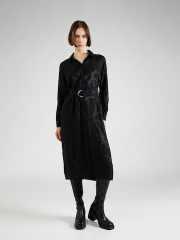 Robe-chemise River Island en noir : devant