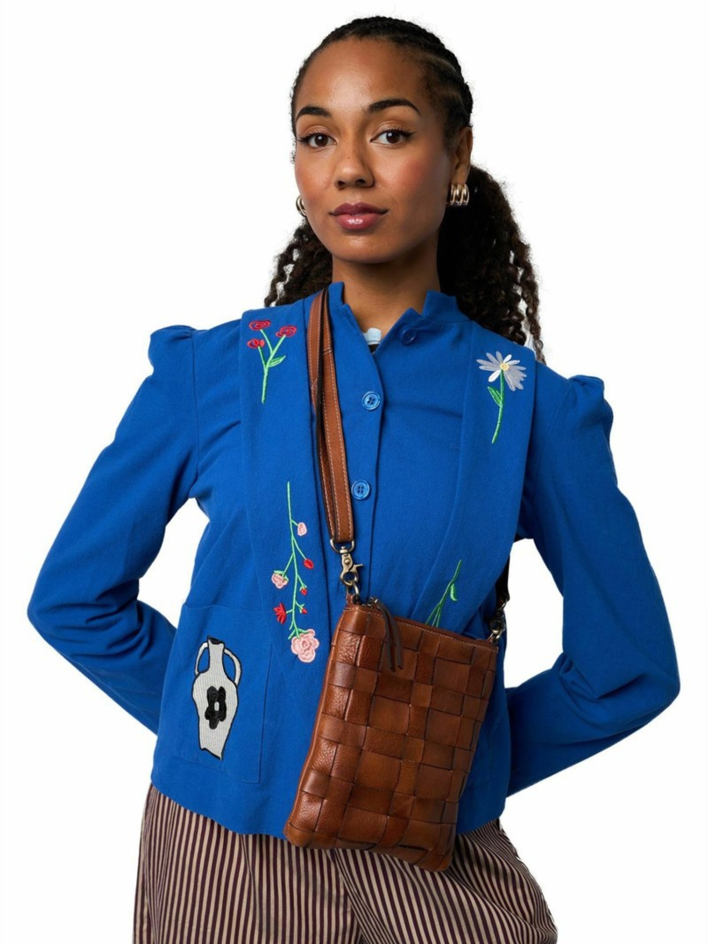 Cabas ' Noor ' RE:DESIGNED en marron : devant