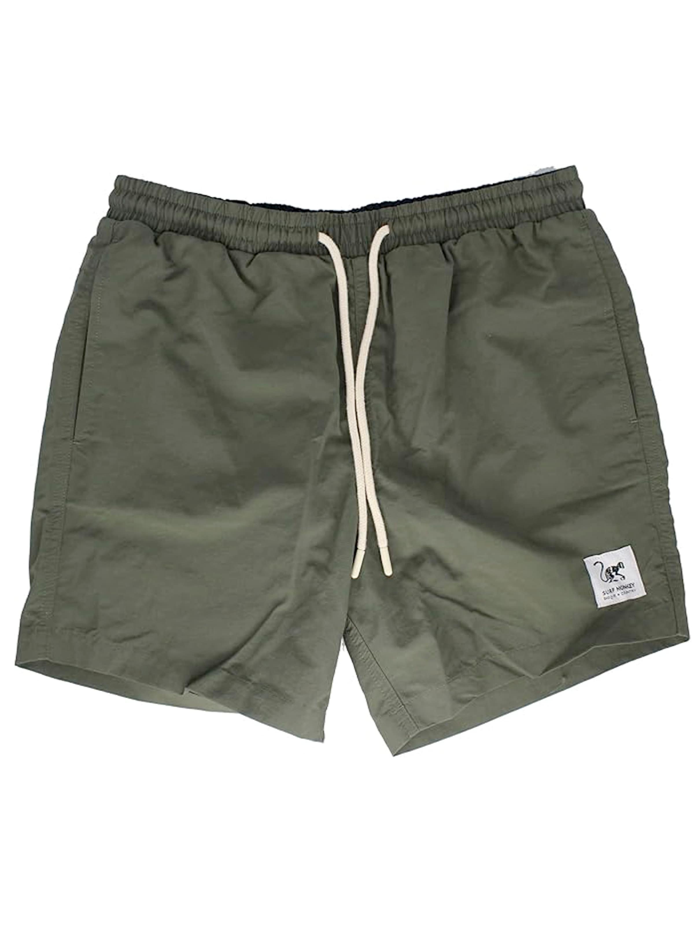 Pantaloncini da surf di Surf Monkey in verde: frontale