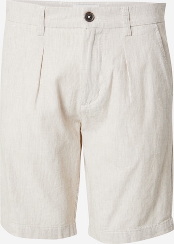 Bruun & Stengaderegular Hlače s naborima 'Apollon' - bež boja: prednji dio