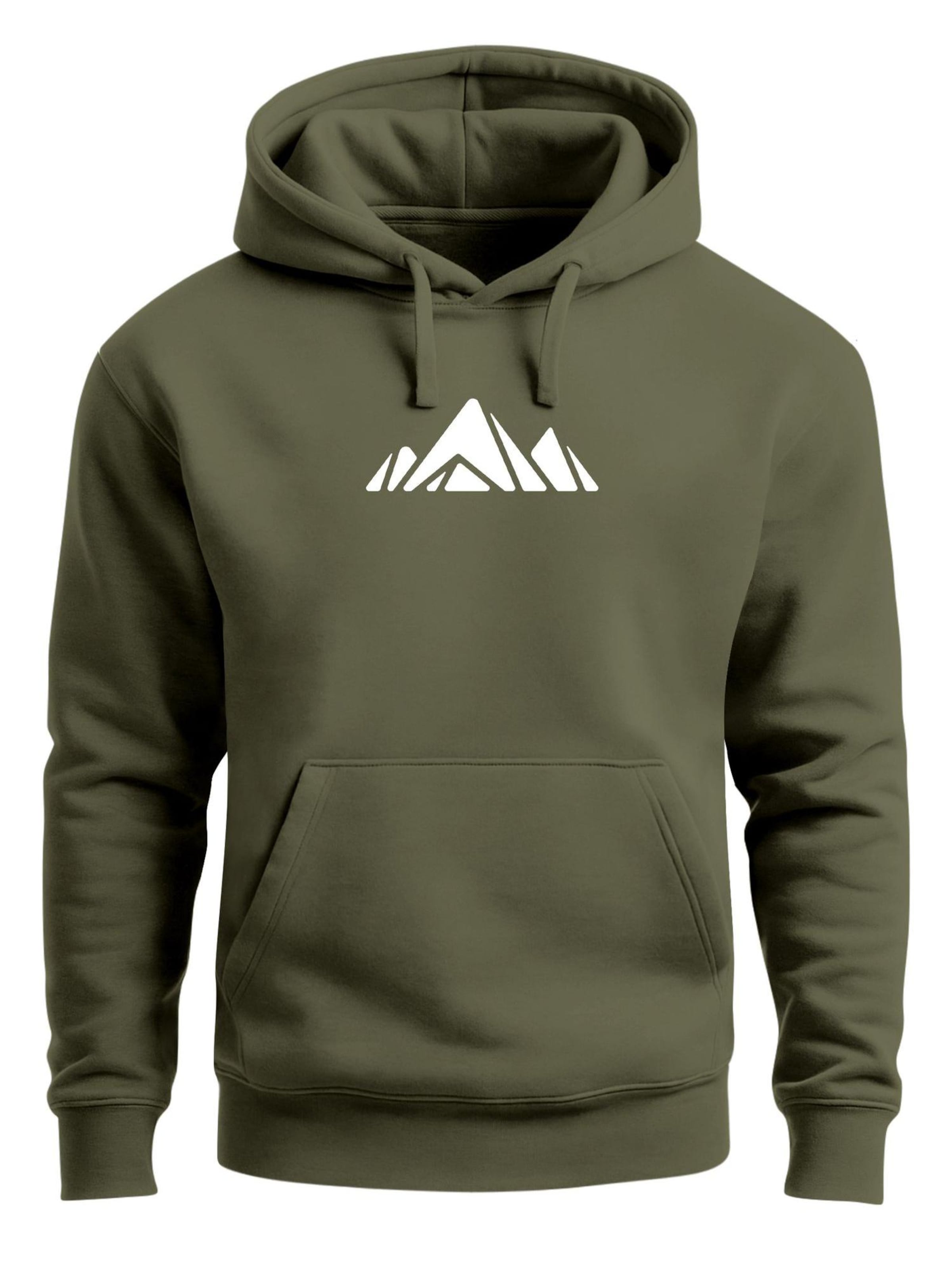 Neverless Sweatshirt 'Berg Polygon' in Green: front