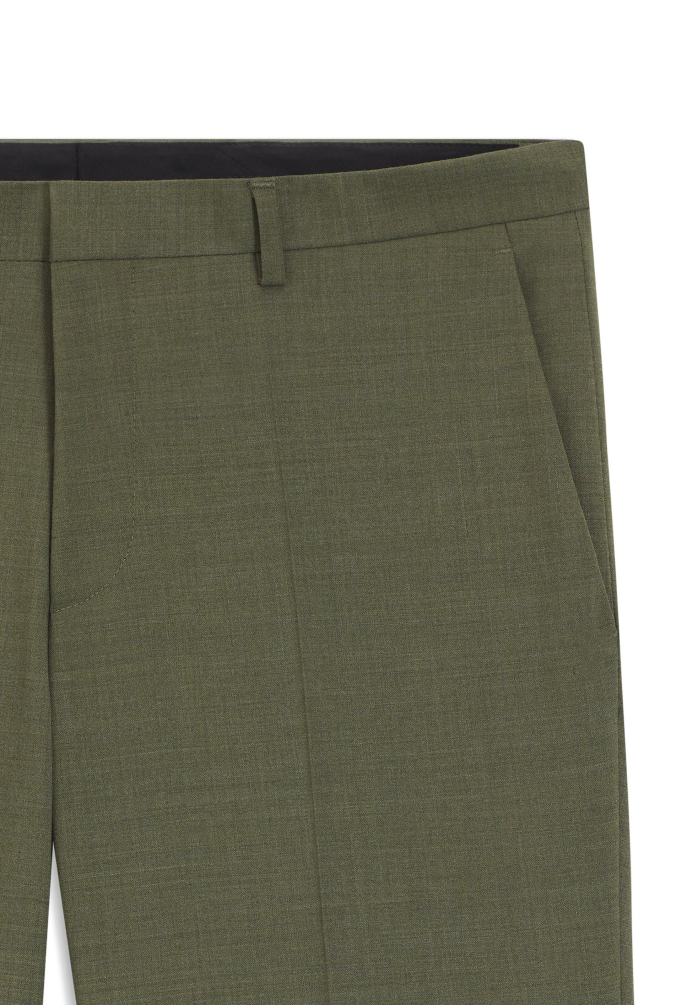 HUGO Slim fit Pleated Pants 'Hesten' in Green