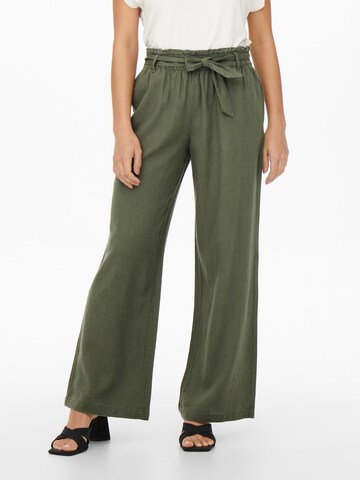 JDY Wide leg Broek 'Say' in Groen: voorkant