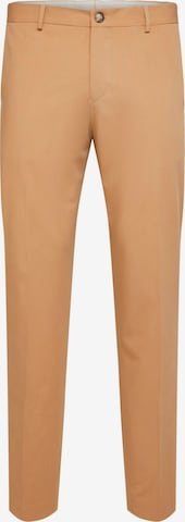 SELECTED HOMME Regular Trousers with creases 'Liam' in Beige: front