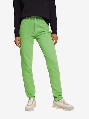 ESPRIT Slimfit Broek in Groen: voorkant