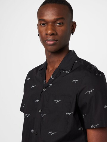 HUGO Regular fit Button Up Shirt 'Ellino' in Black