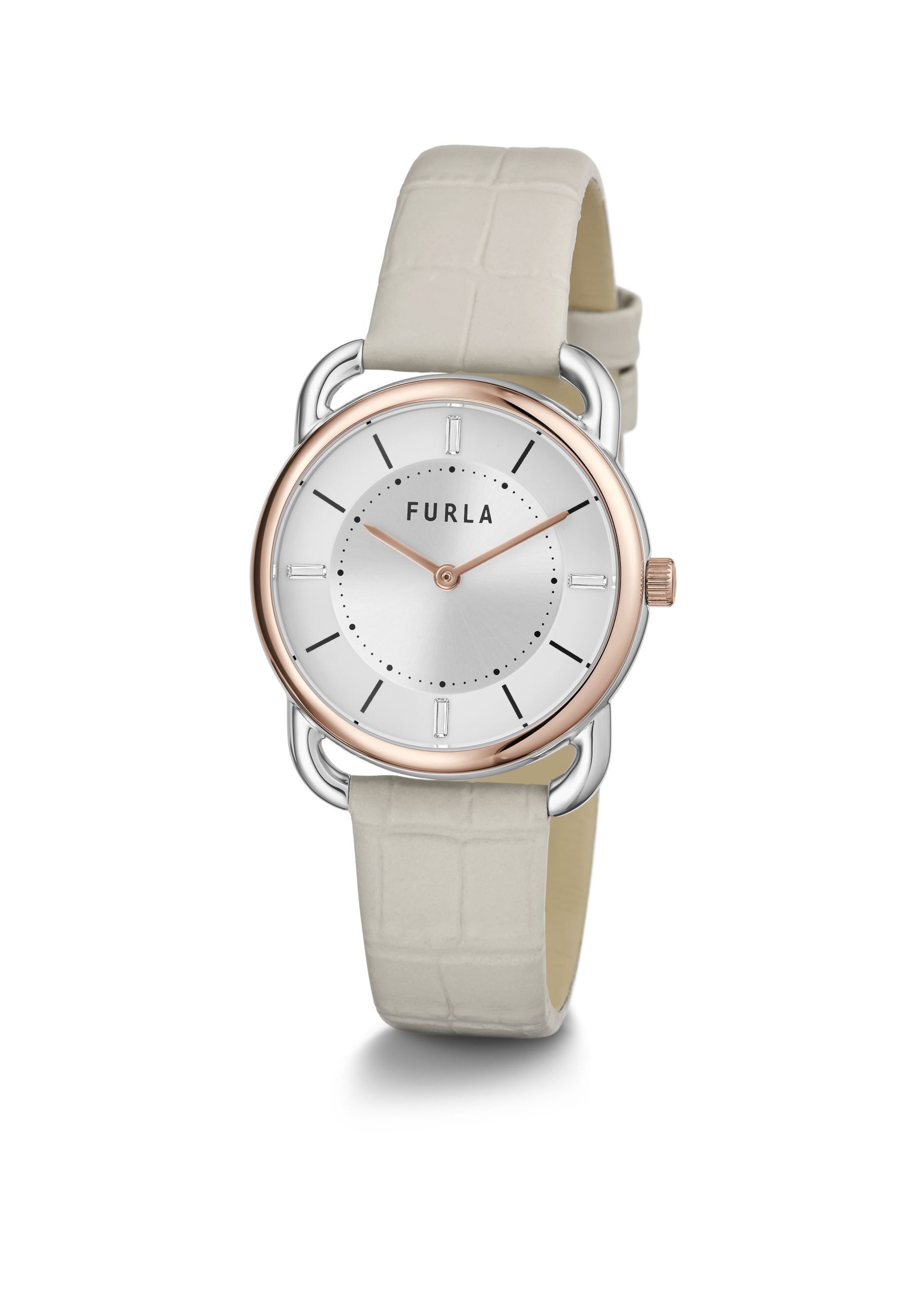 FURLA Analog Watch 'New Sleek' in Beige