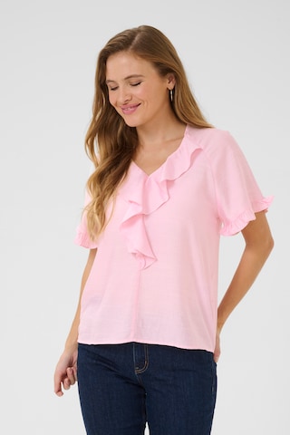 Kaffe Blouse 'Mariana' in Roze: voorkant