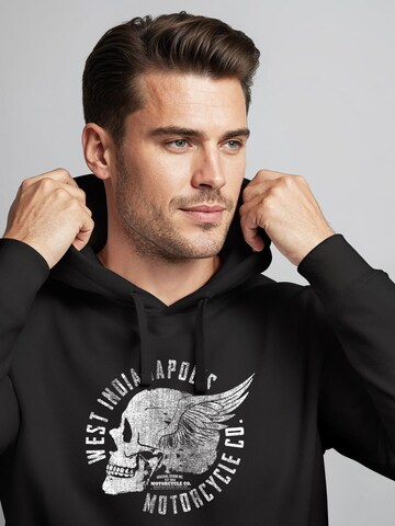 Neverless Sweatshirt 'Skull Wings'‌ in Schwarz