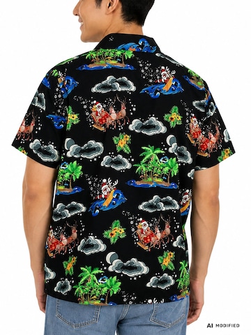 Coupe regular Chemise 'Christmas Island' King Kameha en noir